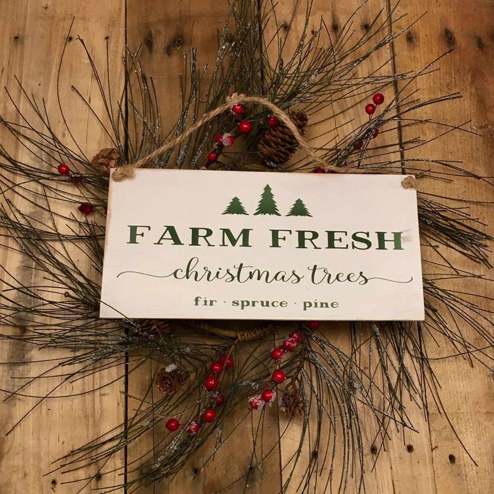 🛒2/$30!🛒  Farm Fresh-  Wood Painted Sign